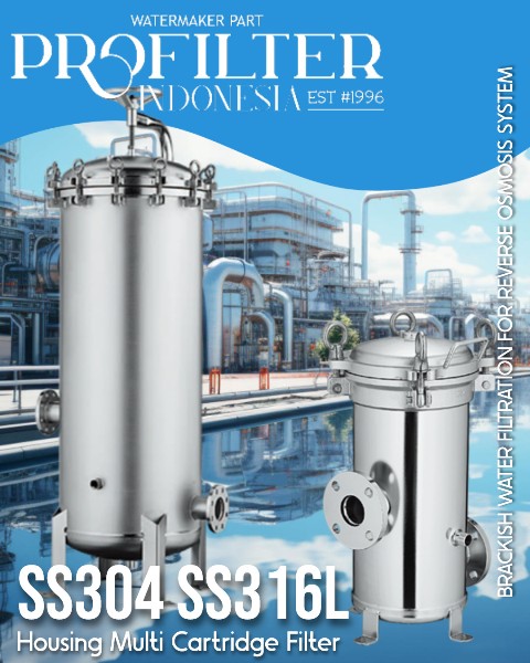 stainless steel housing multi cartridge filter ss304 ss316l